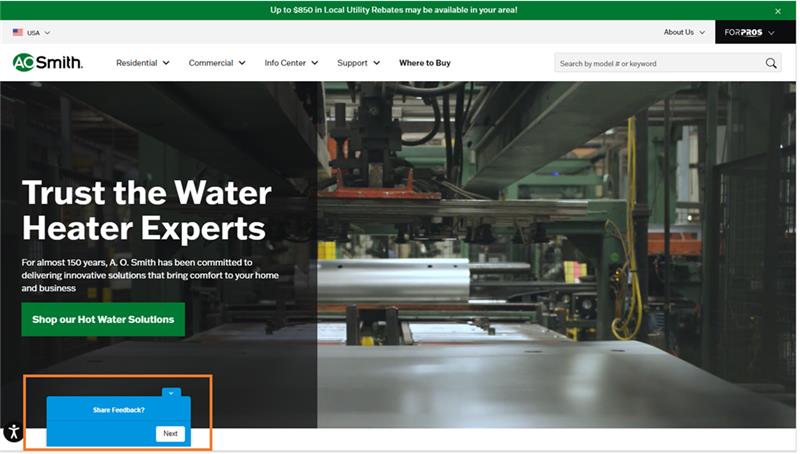 Screenshot of hotwater.com